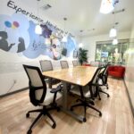 Meeting room, office chair and conference table