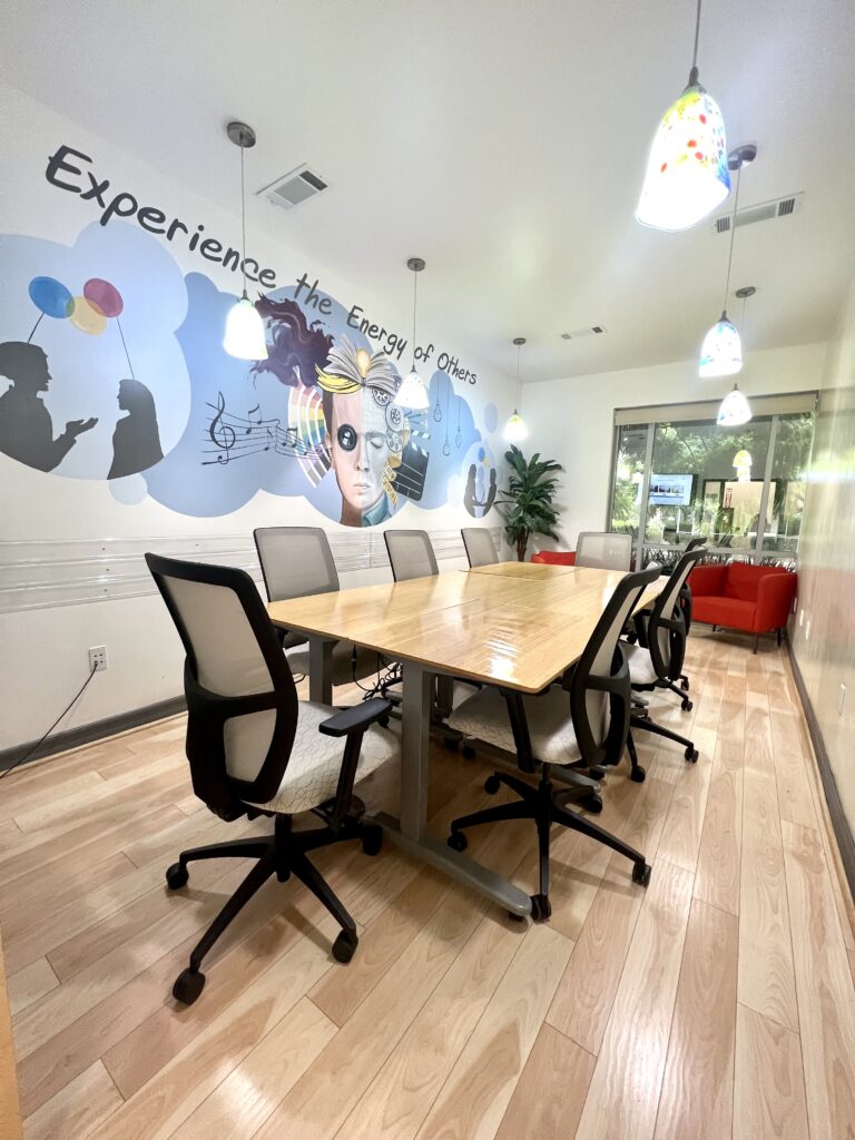 Meeting room, office chair and conference table